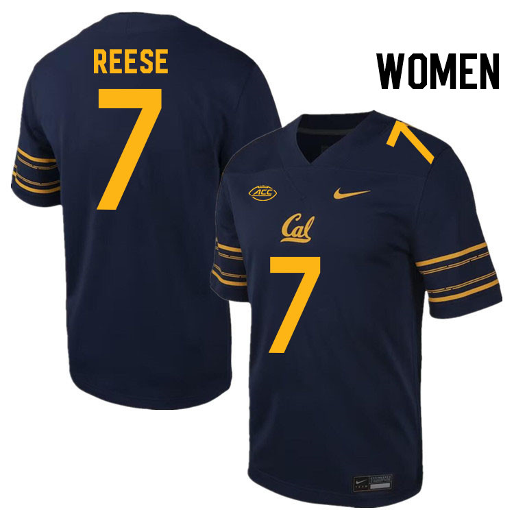 Women #7 David Reese California Golden Bears ACC Conference College Football Jerseys Stitched Sale-N